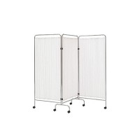 Paravent clinique à trois sections : en émail époxy avec roulettes (178 x 75 cm) Paravent clinique à trois sections : en émail époxy avec roulettes (178 x 75 cm)